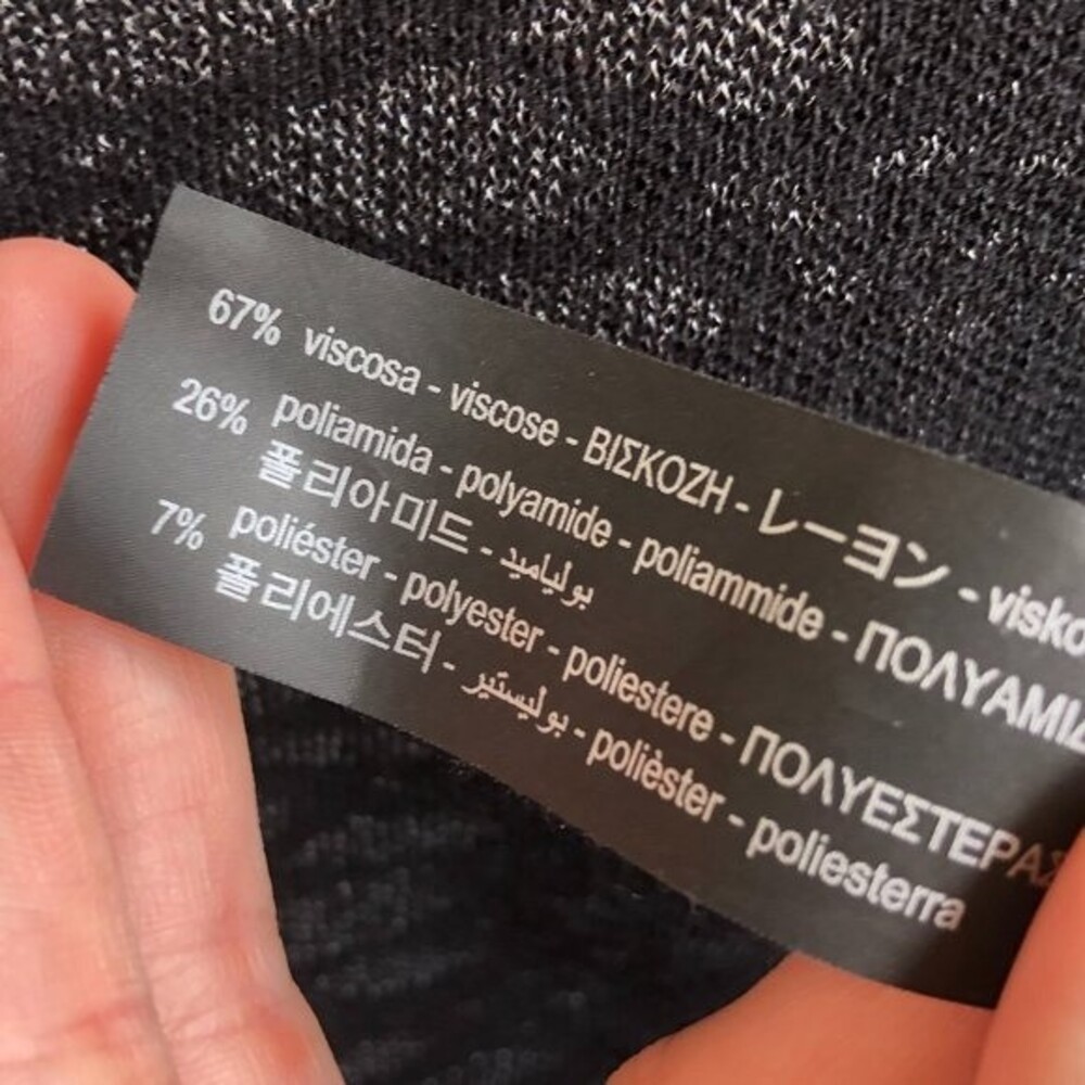 Zara Knitwear Black & Grey Top Size M - Picture 11 of 11